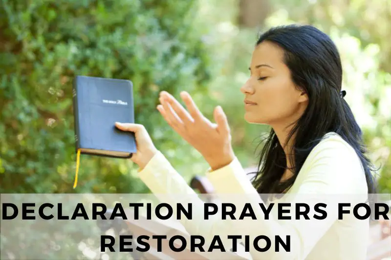Declaration Prayer For Restoration
