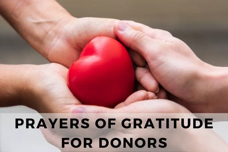 Prayer Of Gratitude For Donors