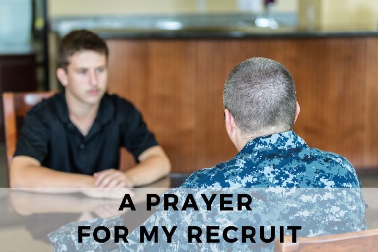 A Prayer for My Recruit