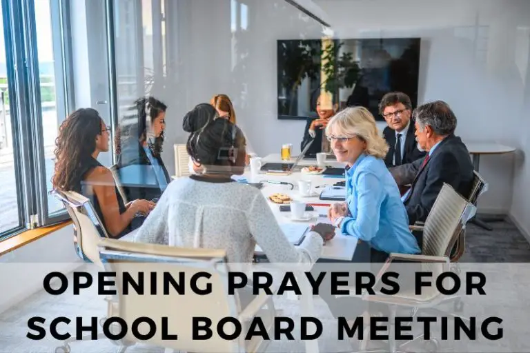 Opening Prayer for School Board Meeting