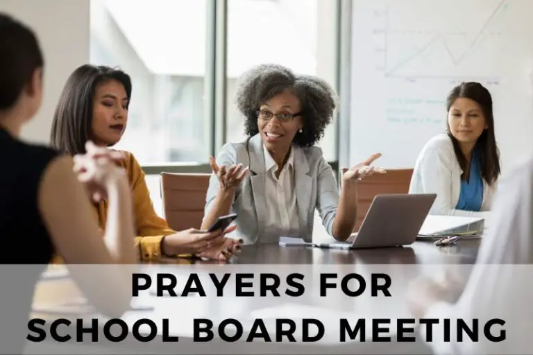 Prayer for School Board Meeting