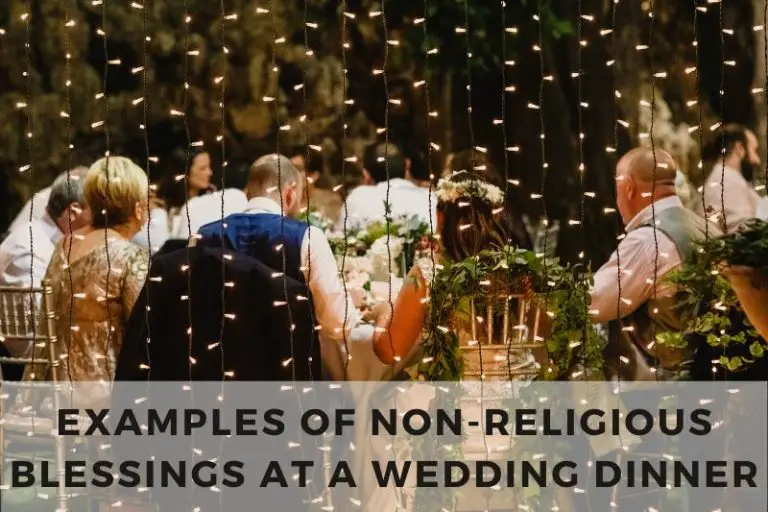 Examples of Non-Religious Wedding Dinner Blessings