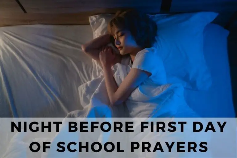 Night Before First Day of School Prayer