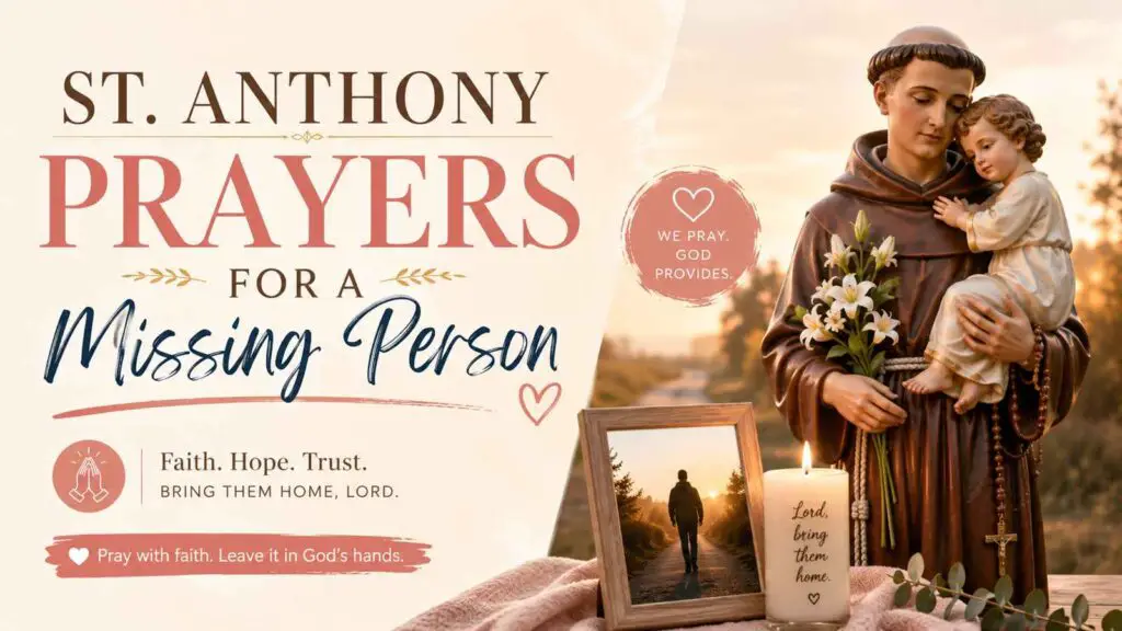 St. Anthony Prayers for a Missing Person